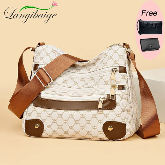 New Fashion Woman Bag Leisure High Capacity Woman Messenger Bag Soft Leather Handbags Women's Bags Designer Brand Shoulder Bag