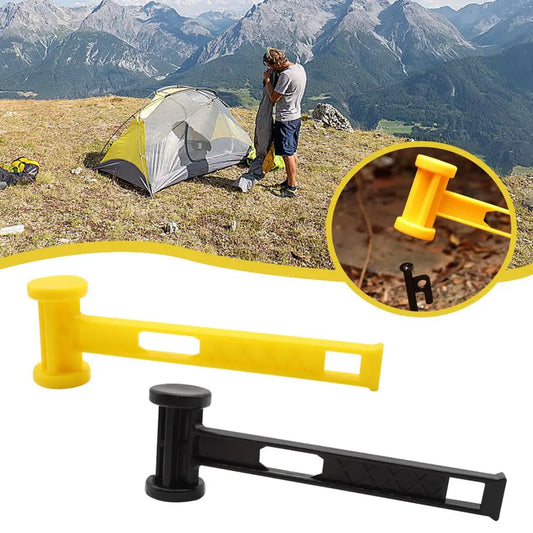 Outdoor Light Weight Hammer PE Solid Color Pulling Nail Hammer For Camping Portable Ceiling Tent Ground Nail Hammer Tools S6Z2