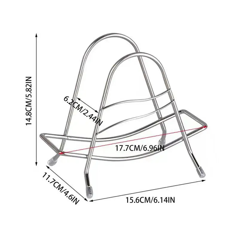 Kitchen Shelf Stainless Steel Cutting Board Holder Pan Cover Storage Rack Pot Lid Organizer Stand Dish Rack Kitchen Organizer