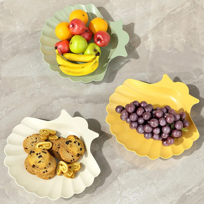 Shell Shape Food Storage Tray Candy Nut Snack Fruit Divider Tray Appetizer Serving Platter Party Table Storage