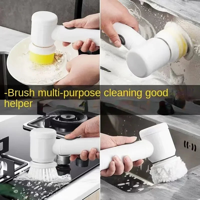 Multi-functional Electric Cleaning Brush for Kitchen and Bathroom - Wireless Handheld Power Scrubber for Dishes, Pots, and Pans