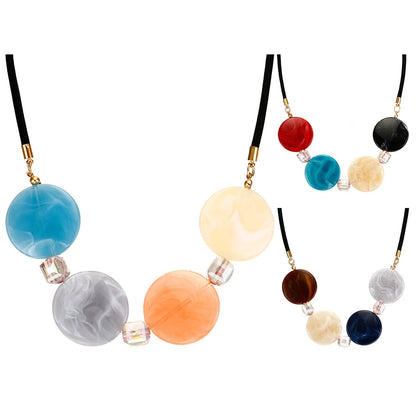 Women's Candy Color Necklace for Women Crystal Necklaces & Pendants Acrylic Statement Necklace New Fashion Jewelry Gifts NR089