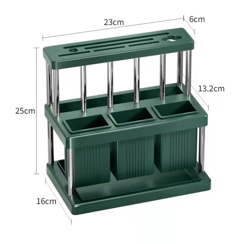 Kitchen Cutlery Holder Spoon Fork Chopstick Storage Rack Utensils Organizer Box Multifunctional Spoon Drain Storage Rack