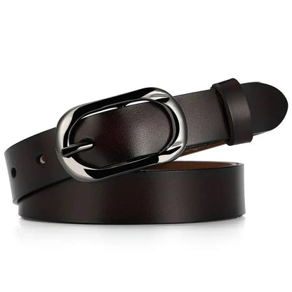 Genuine leather belts for women Fashion Pin buckle woman belt High quality second layer cow skin strap female width 2.3 cm