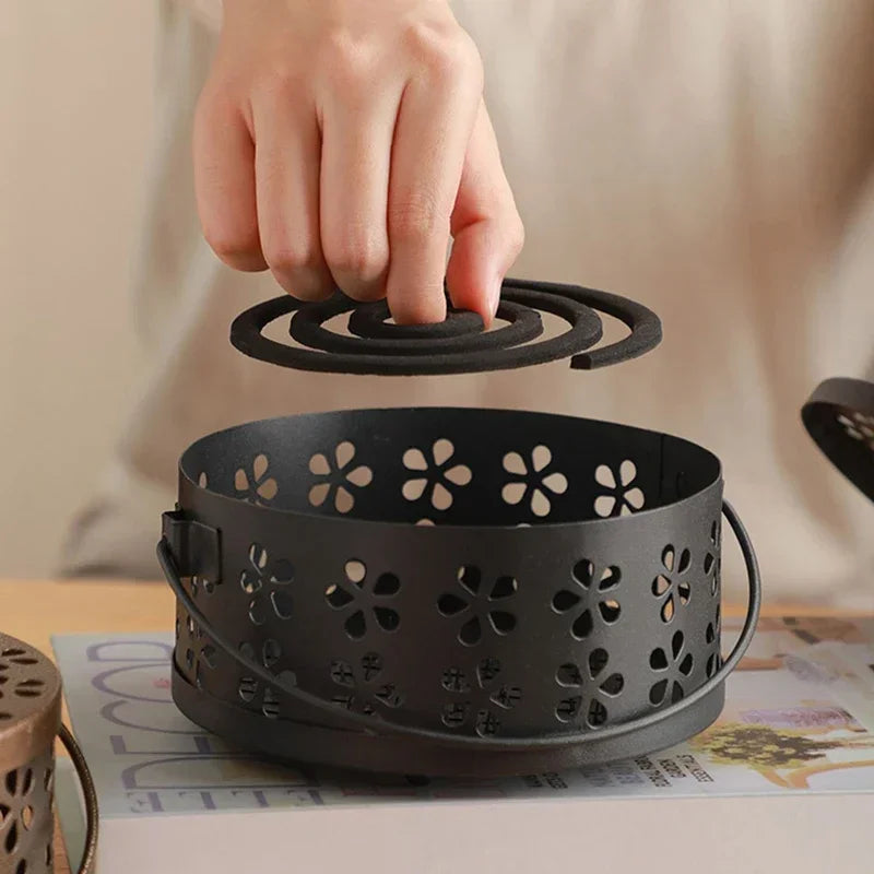 Portable Mosquito Coil Tray Holder Home Insect Repellent Anti-fire Sandalwood Incense Burner Box Anti-Mosquito Supplies