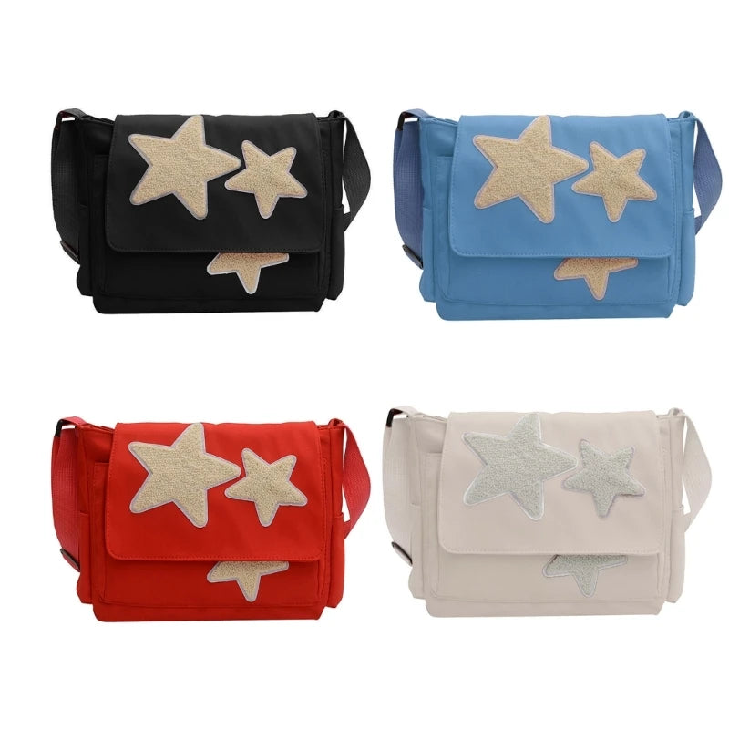 Fashion Bag Book Bags Shoulder Bag with Star Pattern Crossbody Bag for Girl Teen