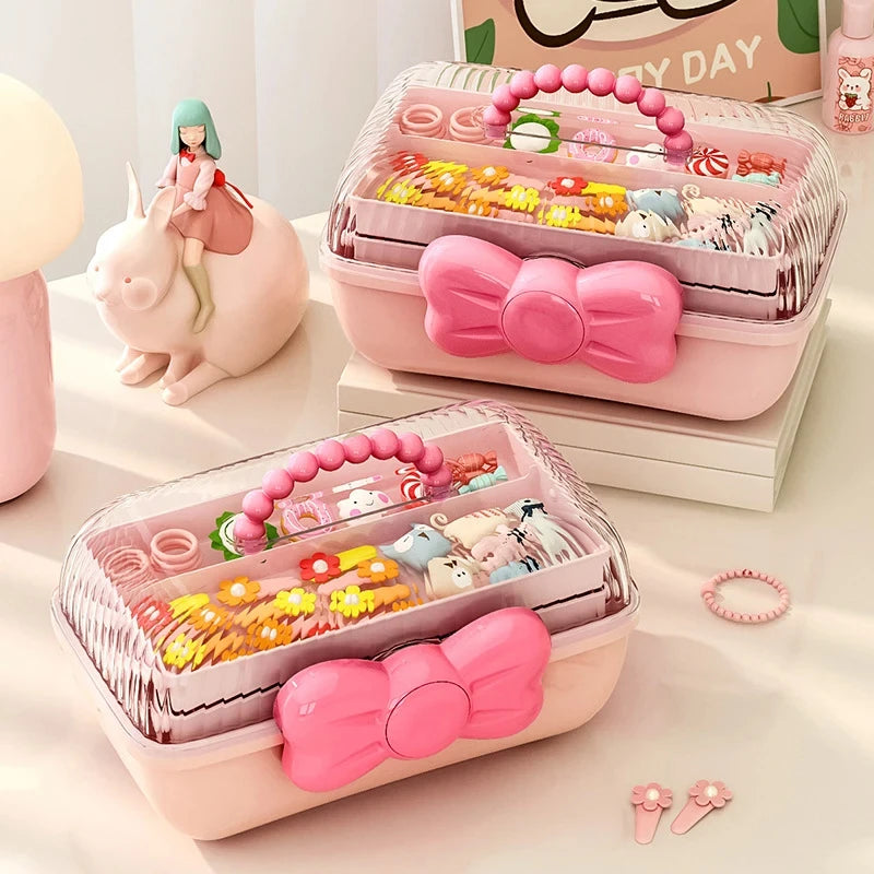 Multi-layer Hairpin Storage Box Cute Girls Jewellery Box Children's Hair Accessories Storage Box Toy Storage Box