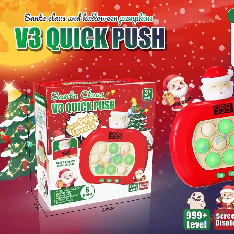 999 Level Electronic Pop Quick Push Game Console Toy with LED Display Screen Suitable for Adult Child Fidget Toys Christmas Gift