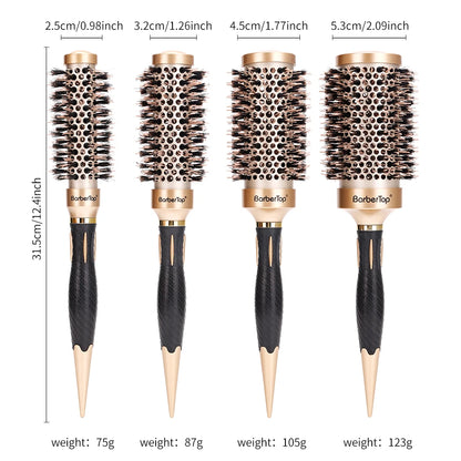 Speciality Round Rolling Brush Straight Hair Comb Boar Bristle Brush Blowing Curling Hairdressing Styling Tool