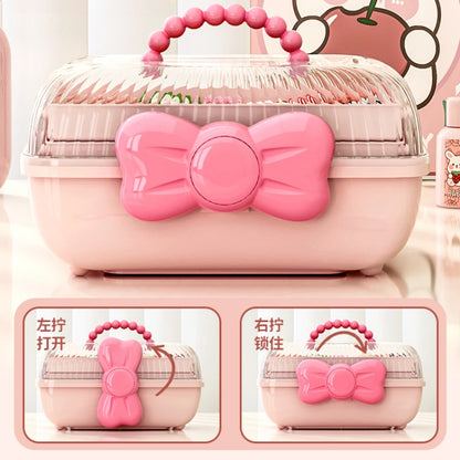 Multi-layer Girls' Hair Accessories Storage Box Hairpin Organizer Large Capacity Jewelry Case Head Rope Headband Display Rack