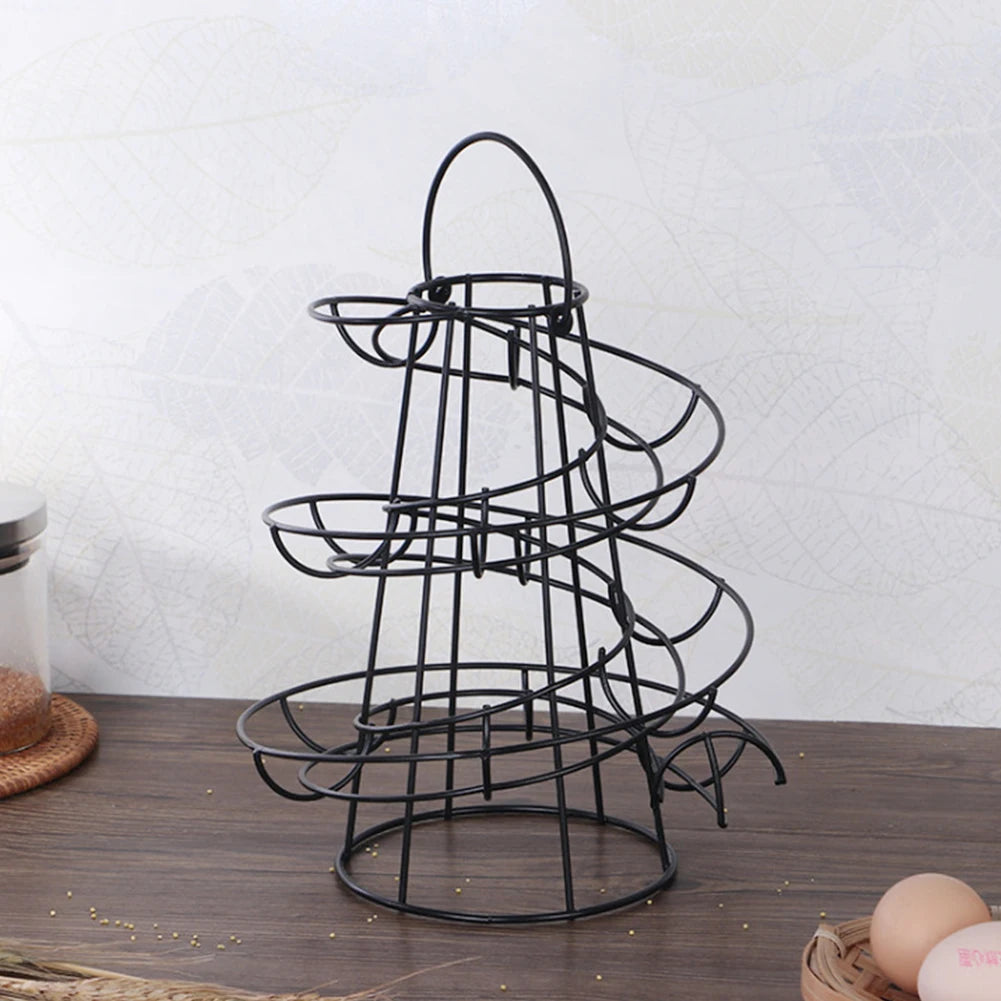 Kitchen Supplies MetalSkelter Space Saving Dispenser Storage Organizer Decorative 360 Degree Spiral DesignStanding