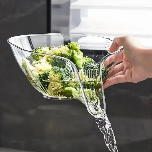 Washing Drain Basket Home Vegetable Basin Kitchen Washing Fruit Plate Multifunctional Cleaning Gadget Kitchen Drainage Basket