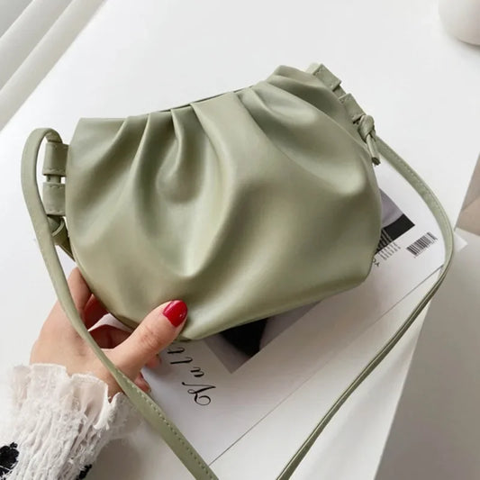 Women's Premium Shoulder Bag 2024 New Fashion Niche Design Messenger Bag Female Wild Western Style Female Bag Mini Cloud Bag