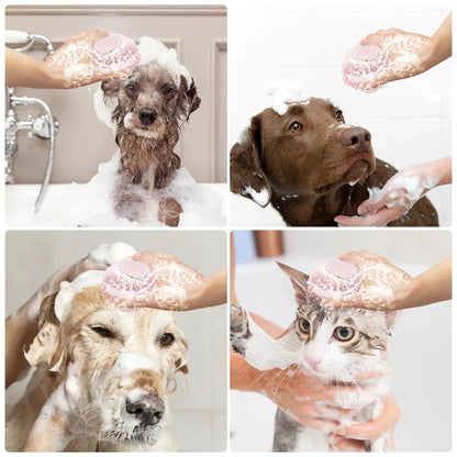 Pet Dog Cat Massage Silicone Bath Filling Liquid Rubbing Back Towel Bath Shampoo  YJ056