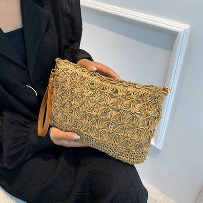 New Ladies Fashion Summer Straw Crossbody Bag Women Beach Holiday Shopping Woven Shoulder Handbag Messenger Purse For Women Bags