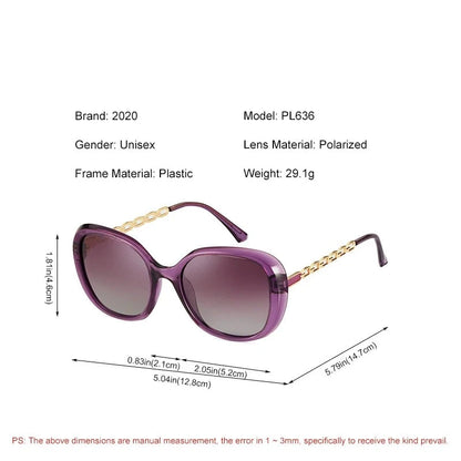 Women Polarized Sunglasses Transparent Frame Woman Eyewear Fashion Design Party Item Uv400 Protection