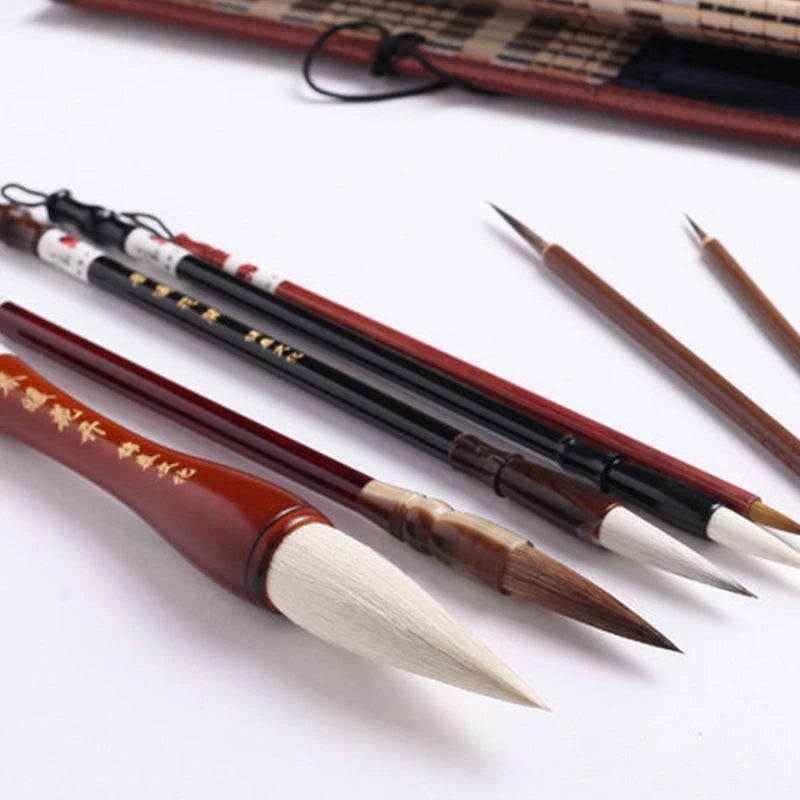 Chinese Calligraphy Brushes Pens Kanji Sumi Brush for Writing Painting 7/11 Set Wholesale