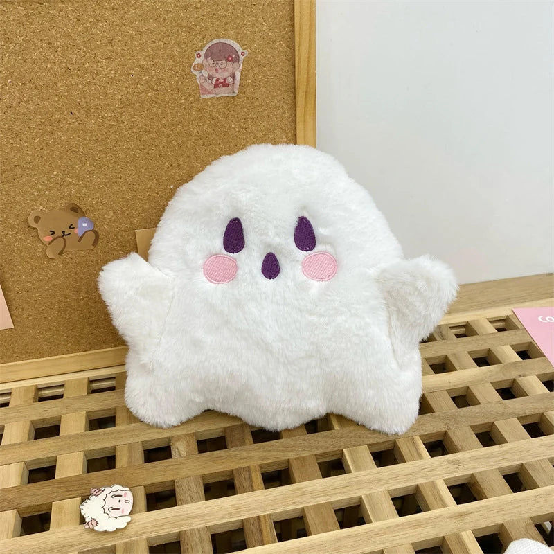 Cute Ghost Cartoon Canvas Bag Plush Bag Fashion Casual All Match Messenger Bag Shoulder Bags Women Bag Purse