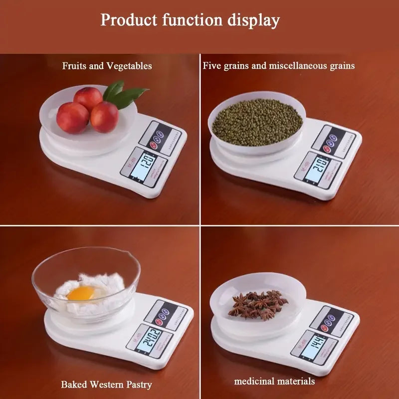 Digital Kitchen Scale 10kg/1g Precise Food Balance Electronic Scale LCD Display Portable Digital Scales Kitchen Accessories