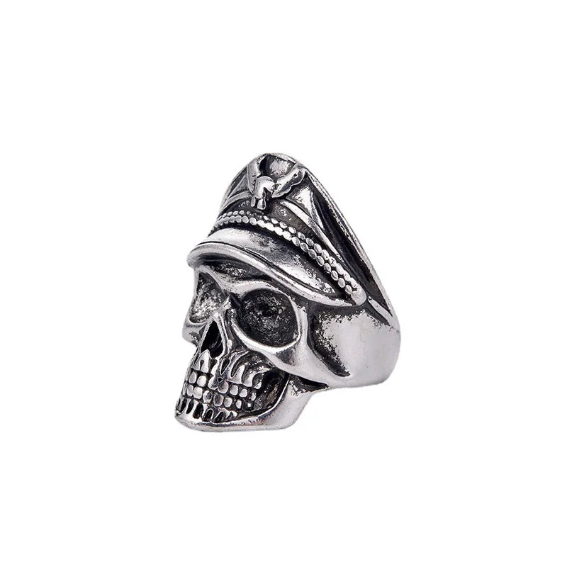 Vintage Ring Death Scythe Aggressive Skull Male Ring Jewelry Punk Hip Hop Muerte Fashion Father's Day Gift