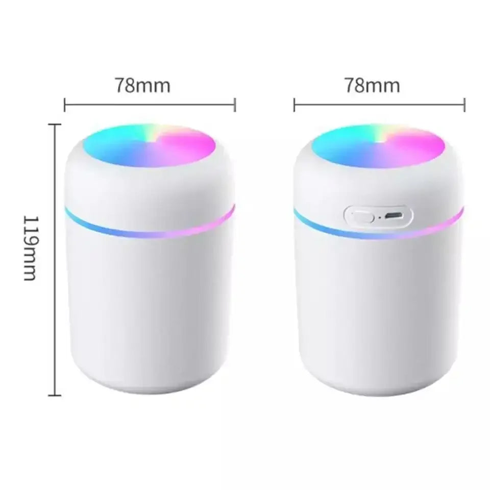 Mini Humidifier 300ML Portable Ultrasonic Air Diffuser USB Desktop Indoor Home Car Essential Oil Aroma with Colorful LED Lamp