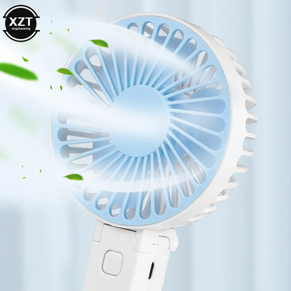 1Pcs Portable Fans Handheld USB Rechargeable Fan Mini Desktop Air Cooler Outdoor Fan Cooling Travel Hand Fans