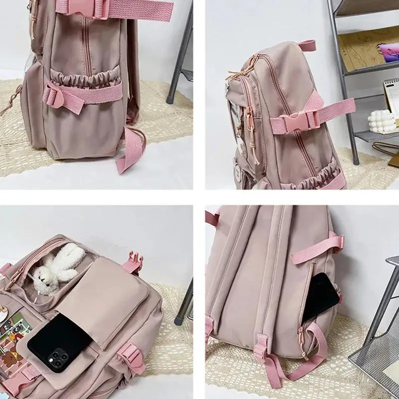 Girls Backpack Cute School Bags For Student Teens Girls Pockets Women Laptop Backpack Harajuku