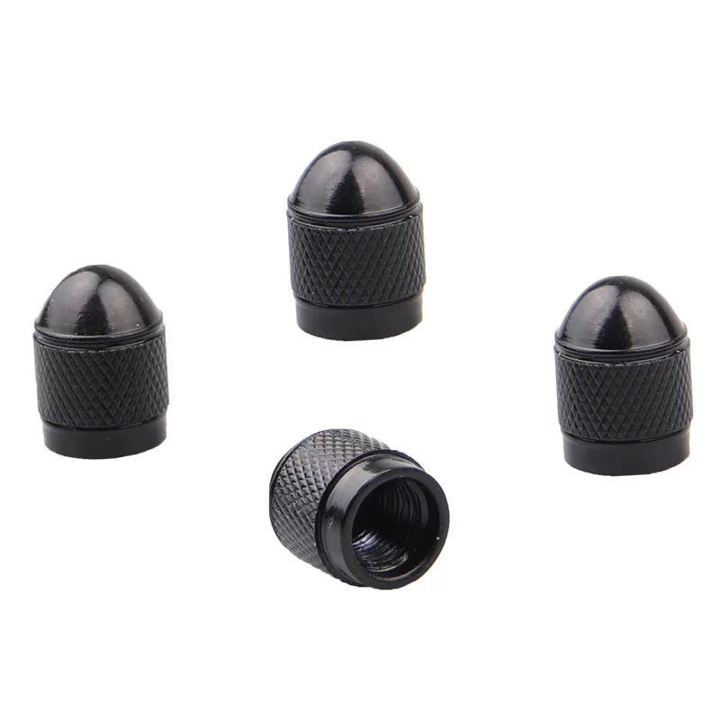 4pcs  Aluminum Nipple Caps Bullet Car Truck Air Port Cover Tire Rim Valve Wheel Stem Cap Exterior Parts Car Accessories