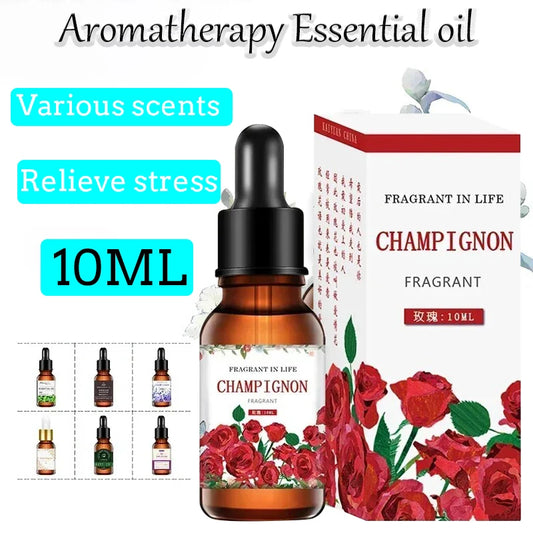 10ML Rose Lavender Pure Essential Oils Eucalyptus Lemon Jasmine Mint Sandalwood Lilac Tea Tree Aromatherapy Relieve Stress