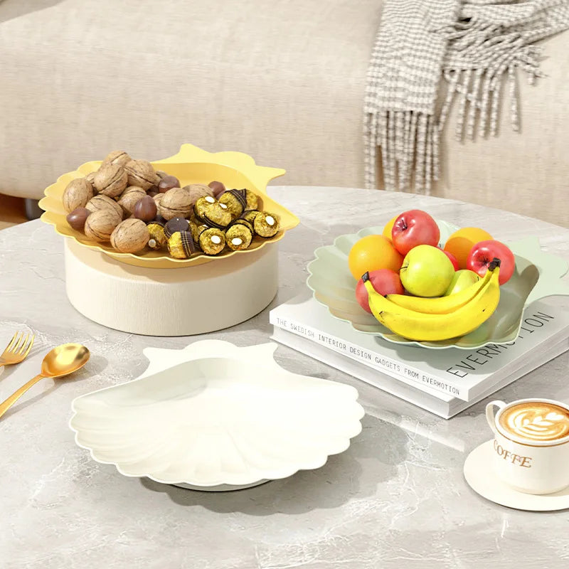 Shell Shape Food Storage Tray Candy Nut Snack Fruit Divider Tray Appetizer Serving Platter Party Table Storage