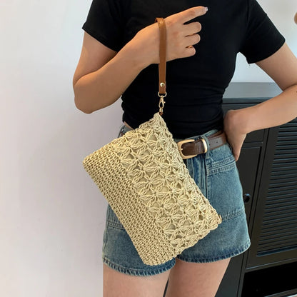 New Ladies Fashion Summer Straw Crossbody Bag Women Beach Holiday Shopping Woven Shoulder Handbag Messenger Purse For Women Bags