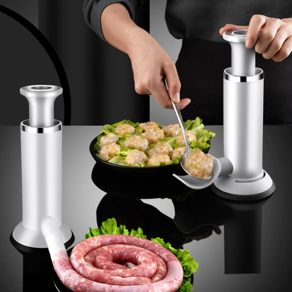 Manual Sausage Filling Machine Meat Stuffer Filler Making Kit Sausage Machine Homemade Meatball Maker Kitchen Tools Supplies