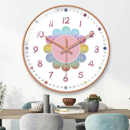 Wall Clock Modern Design Wall Decor Nordic Cartoon Kid Room Decorations for Girls Home Living Room Decoration Art Silent Clock