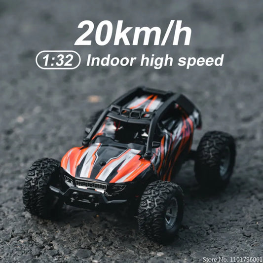 1/32 RC Car 2.4G Mini High-speed Remote Control Car for S801 S802 Boys Kids Gift Built-in Dual Led Lights Car Shell Luminous Toy