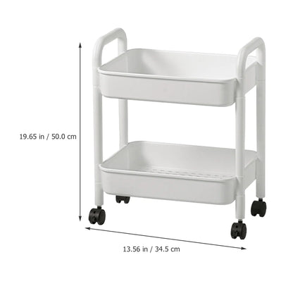 Plastic Movable with Handle Multi-Tier Rolling Cart Trolley Rolling Cart For Nursery Trolley Cart With Wheels Cart Organizer