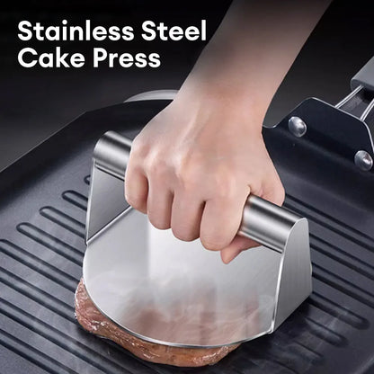 Stainless Steel Round Hamburger Meat Press Non-Stick Burger Maker Kitchen Supplies Food Tools Hamburger Steak Meat Press Plate