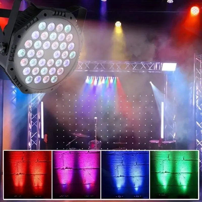 36 LED RGB Party Light Laser DJ Disco DMX 512 Lighting Effects Cound Activated For Christmas Party Bar Club Wedding Par Lamp