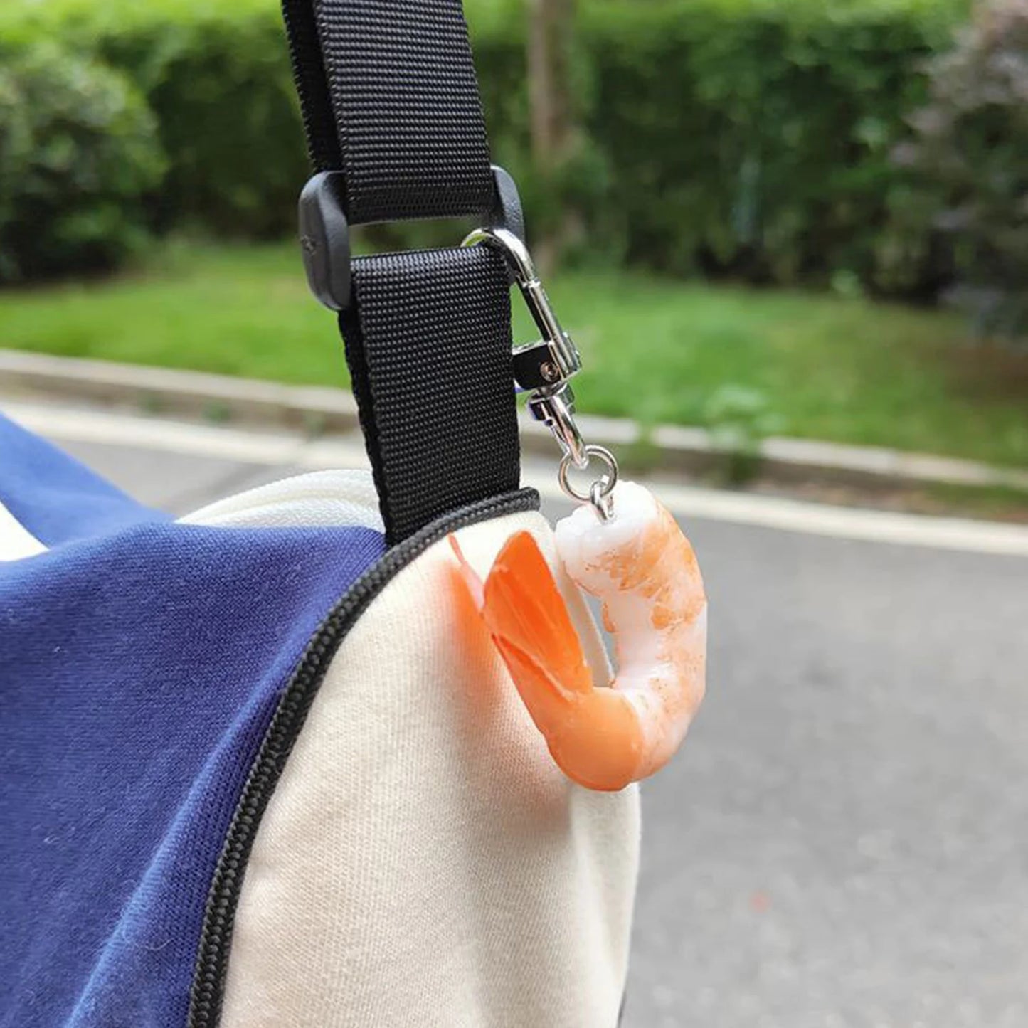 Funny Simulation PVC Shrimp Keychain Prawn Keyring Food Sea Animal Kids Toy Bag Backpack Ornament Woman Girl Jewelry Accessories