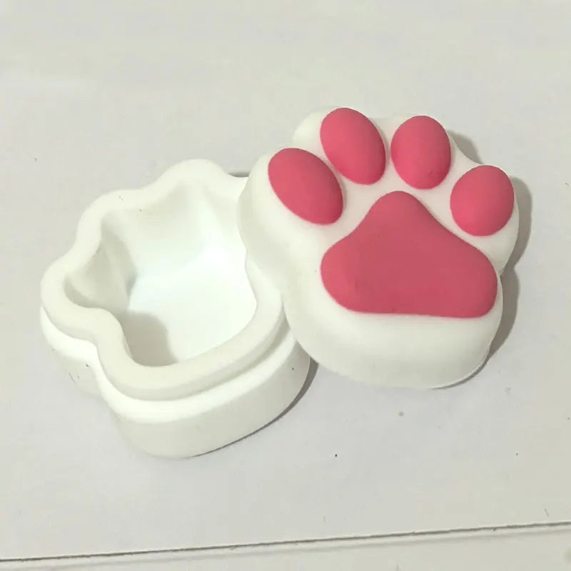 1pcs Dog Paw Shape Silicone Jar Cream Jars Pink Storage Case Gift Personalized 3ml