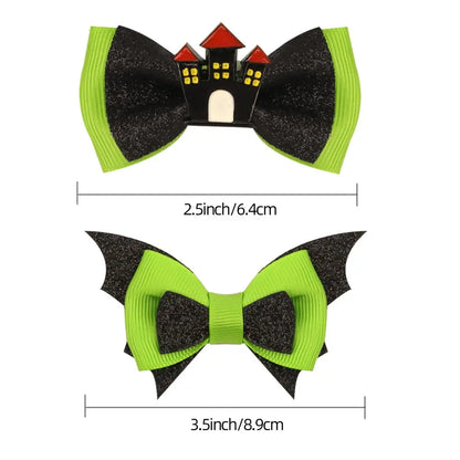 2/3Pcs/Set Halloween Bows Hair Clips Ghost Witch Hat Pumpkin Hairpins For Baby Girls Hairgrips Barrettes Party Hair Accessories