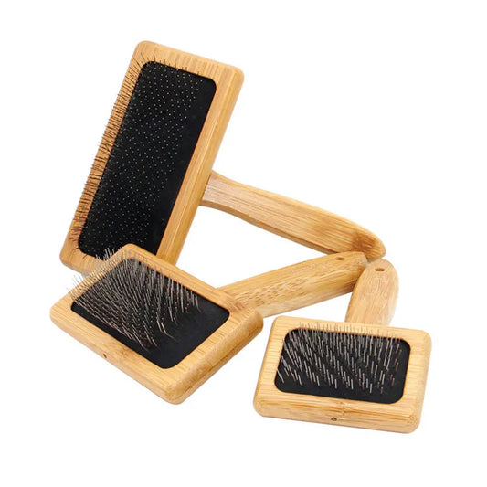 Pet Dog Brush Bamboo Comb Shedding Hair Remove Needle Cat Brush Combs Grooming Tool For Dog Pet Cleaning Supplies Accessories