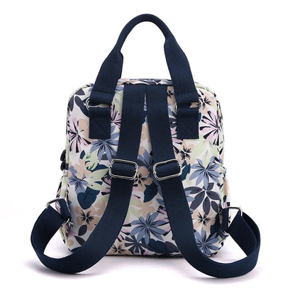 Fashion Floral Pattern Female Small Backpack Pretty Style Girls Shopping Backpack High Quality Fabric Daypack Backpack SAC