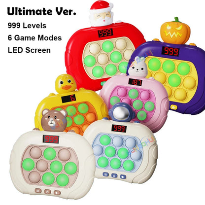 999 Level Electronic Pop Quick Push Game Console Toy with LED Display Screen Suitable for Adult Child Fidget Toys Christmas Gift