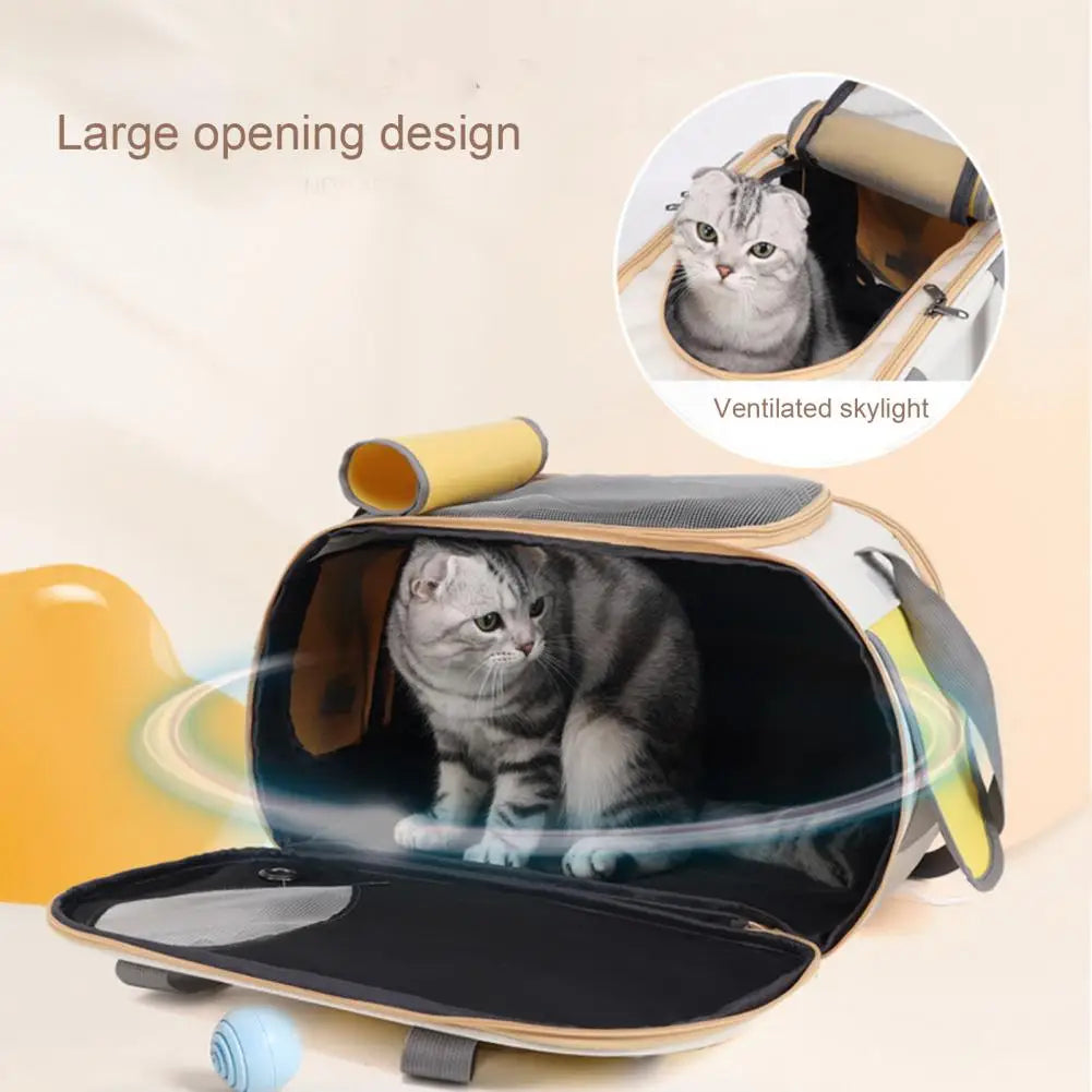 Pet Carrying Bag Lightweight Pet Carrier Bag Breathable Travel Bag for Dogs Cats Foldable Durable Stylish Pet Supplies Steel