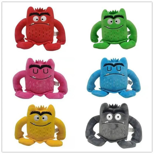 6pcs The Color Monster Plush Doll Toy Party Favors Decor Kids Baby Appease Emotions Plush Stuffed Toy For Children Best Gifts