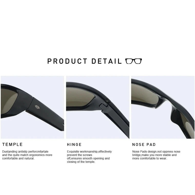 New Arrival Polarized Sunglasses Polaroid Lenes Uv400 Bending Design Fit For Any Face Lightness Frame Sports Language