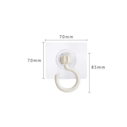 1/3/5pcs Rotatable Hooks Adhesive Hook Ceiling Strong Bearing Stick Rack Kitchen Wall Key Hanger Bathroom Kitchen  Door Hook Up