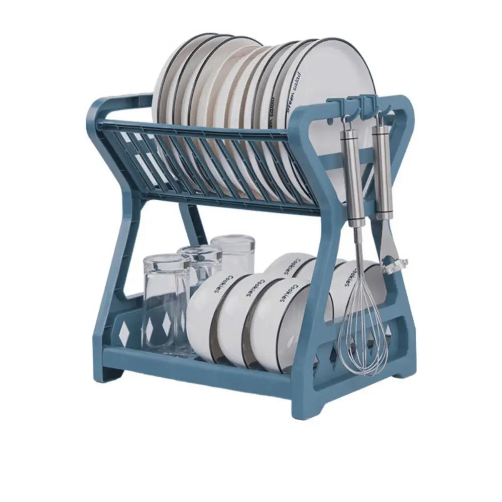 Dish Drying Rack Kitchen Supplies Dish Storage Drain Rack Multifunctional Double-Layer Dish Filter Rack Kichen Tools