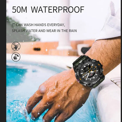 SMAEL 8040 50M Waterproof Wristwatch Stopwatch Alarm LED Light Digital Watches  Men's Sports Watch  Military Watches Men Watch