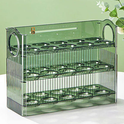 30 Grids Egg Storage Box Egg Case Holder Large Capacity Chicken Egg Storage Container Household Egg Holder for Refrigerator